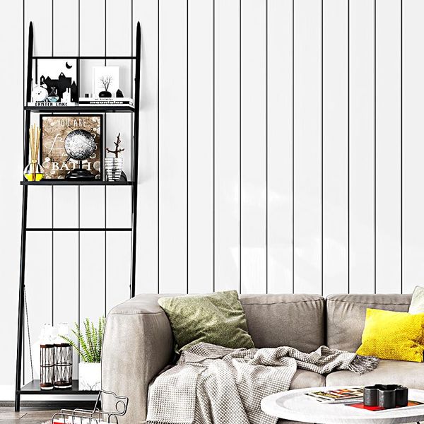 Tapeten Sale Nordic White Imitation Wood Wallpaper For Living Room Home Decor TV Background Fashion Stripes Wallpape