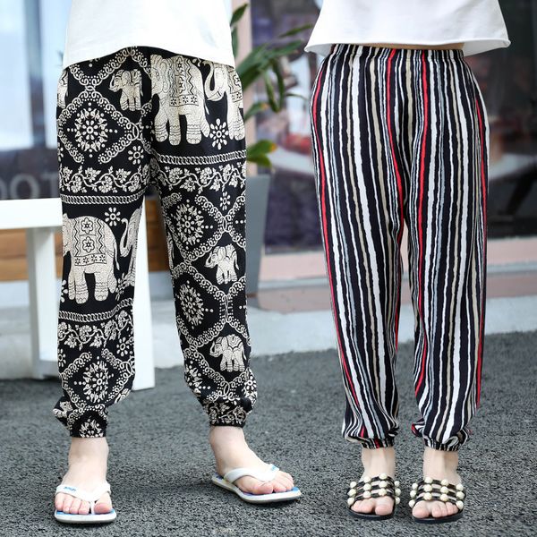 Pantaloncini 2 10Y Pantaloni estivi per bambini Anti zanzara Ragazzi stampati Ragazze Harem Bambini Pantaloni da jogging Pantaloni per adolescenti Abbigliamento per bambini 230508