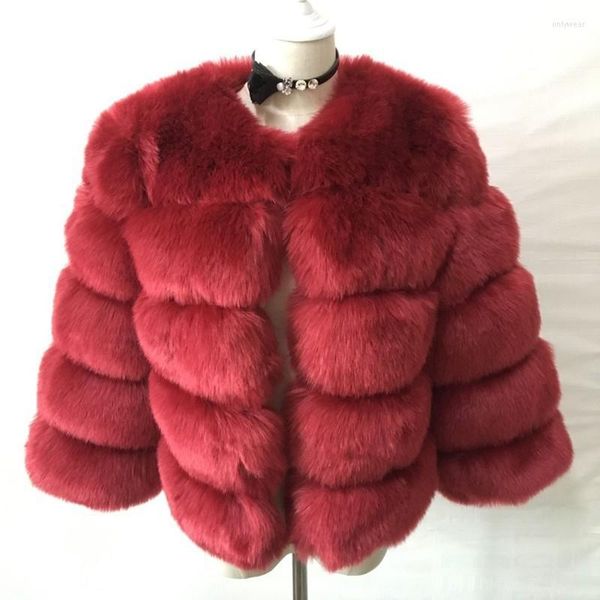 Damen Pelz ZXRYXGS Verkauf hochwertiger Faux Oberbekleidung Damenbekleidung Kurz 2023 Herbst Winter Langärmeliger Mantel
