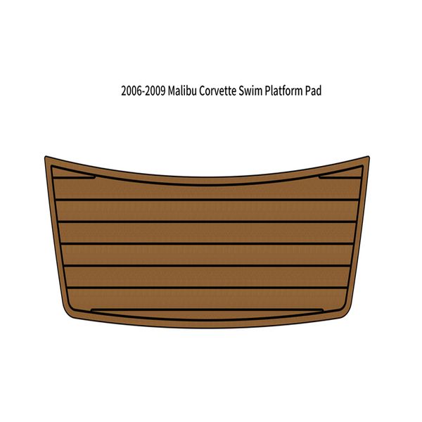 2006–2009 Malibu Corvette Schwimmplattform Pad Boot EVA-Schaumstoff Teak Deck Bodenmatte Selbstrückender SeaDek Boden im Gatorstep-Stil