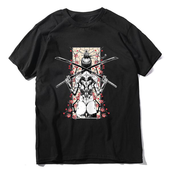 Herren T-Shirts Unisex 100% Baumwolle Japanisches Samurai Mädchen und Vintage Sakura Kirschblüte Geschenk T-Shirt Geschenk Herren Kleidung T-Shirt Streetwear Casual 230508