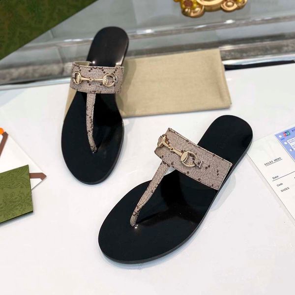 Lingge negro Flip-flops diseño de lujo deslizador cuero fondo plano pareja sandalias casual playa mujer zapatillas al aire libre hombres sandalias Tamaños 35-46 + caja
