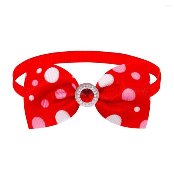 Collari per cani 5 pezzi grazioso collare per animali domestici con fibbia design confortevole modello a pois gatto bowknot collo cerchio vestire