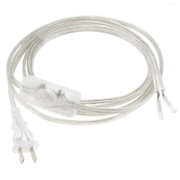 Cavo portalampada SPT-2 18AWG Alimentazione sostitutiva per cablaggio con interruttore a pulsante Cavo di prolunga trasparente con spina americana