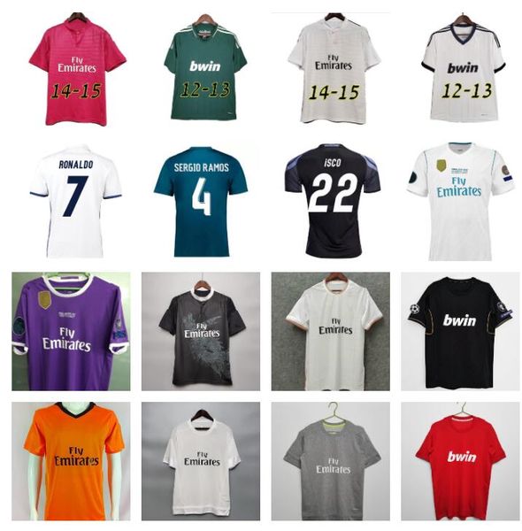 Maglia da calcio Retro Real Madrids BENZEMA 2013 2014 2015 2016 2017 2018 kaka MODRIC BALE MARCELO SERGIO RAMOS Di Maria RAUL BALE 10 11 12 13 14 15 maglia da calcio