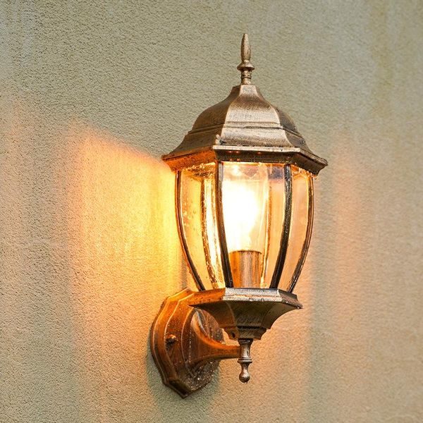 Lampade da parete per esterni Lampada impermeabile Europea retrò industriale Giardino Paesaggio Villa Portico Led