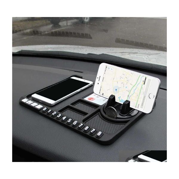 Ferramentas de limpeza de carros mtifuncconatal titular não deslizante anti -slide slide Phone Phone Mount Sile Droad Pad Drop entrega Mobiles MOT DH51D