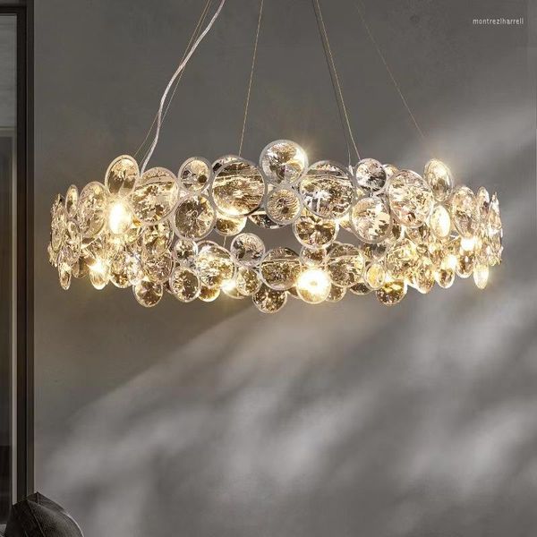 Lampade a sospensione Modern Luxury Living Room Lampadario di cristallo Semplice ristorante Light Dining Bedroom Kitchen Lights