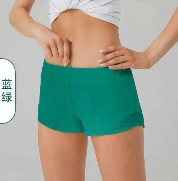 Lulus Summer Yoga Hotty Hot Shorts Traspirante Ad asciugatura rapida Intimo sportivo Tasca da donna Corsa Fitness Pantaloni Princess Sportswear Gym Legg6