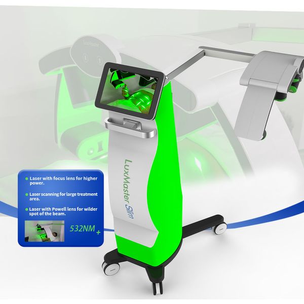 10d Emerald Laser 532nm Green Light Lipo Machine Body Sculping LLLT Equipamento