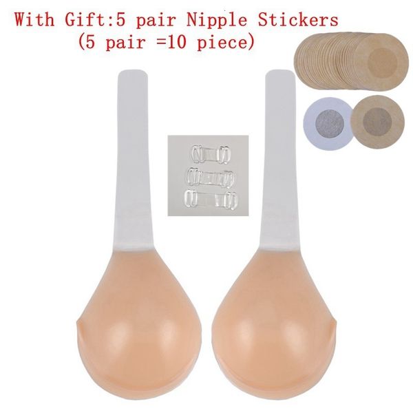 Brustpolster Sexy Unterwäsche Silikon-BH Dessous Sexy Selbstklebender Rückenfreier Brautjungfern-BH Push-Up Unsichtbarer BH Größe Brust D E F G H 230508