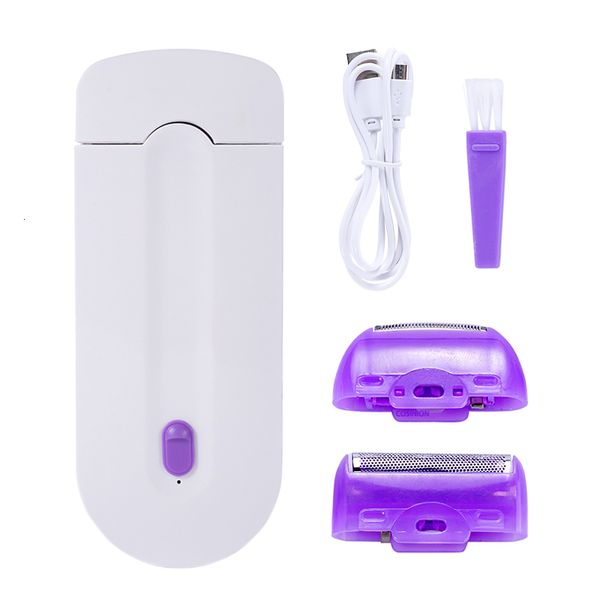 Epilatör USB şarj edilebilir dişi epilasyon cihazı taşınabilir alet döner tıraş makinesi gövdesi yüz ayakları bikini dudak lazer 230506