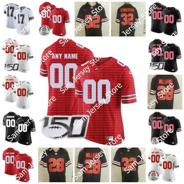 Fußballtrikots Benutzerdefinierte Ohio State Buckeyes Fußballtrikot Quinn Ewers C.J. Stroud Jack Sawyer Chris Olave Ruckert Smith-Njigba Garrett Wilson Fleming J.T.