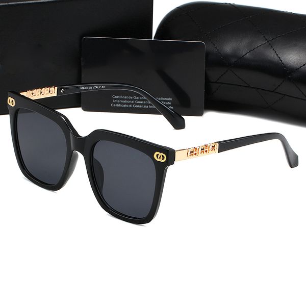 Heiße Designer für Frauen und Männer, Mode-Modell, spezieller UV-400-Schutz, Buchstabe, großes Bein, doppelter Strahlrahmen, Outdoor-Marken, Design, Legierung, Diamant-Sonnenbrille mit Box