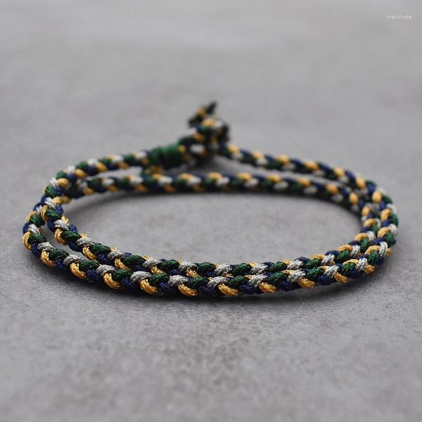 Charm Bracelets Colorful Lucky Tibetan String Bangles For Women Men Handmade Quaste Knots Thread Rope Bracelet Ethnic Lover Jewelry