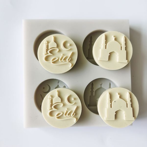 50pcs/lote menor Bairam Silicone Mold Mold Soap Candy Fondant Cake Goma Pasta Resina Epóxi Argila Bakamento