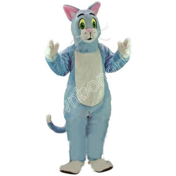 Tamanho do adulto Mascote de gato azul Trajes de desenho animado traje de caráter traje de festa ao ar livre