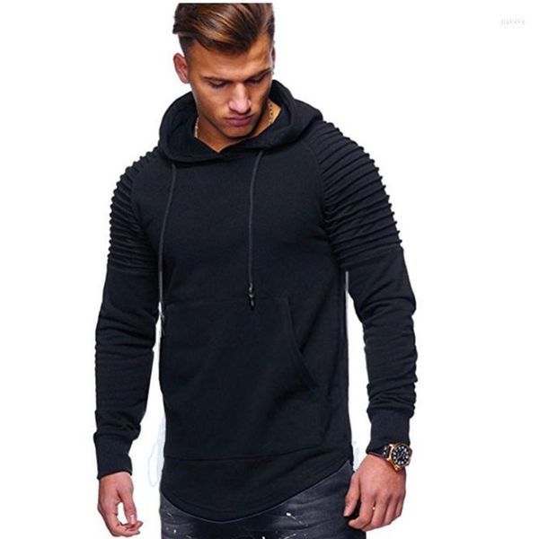 Herren Hoodies Herren Pullover Einfarbig Mode Lässig Sport Streifen Hoodie Raglan Ärmel Mit Kapuze 2023 Streetwear Herren