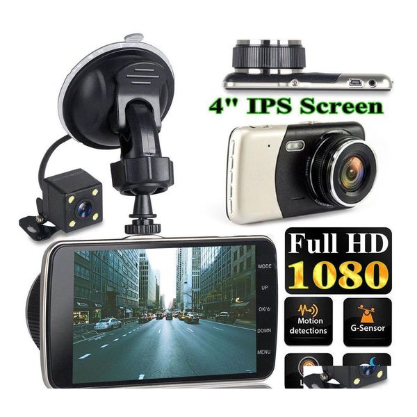 dvr per auto Dvr per auto 4 pollici Ips Hd 1080P Registratore di guida Telecamera per veicoli Dvr Dashcam Visione notturna Sensore G Supporto Russo Drop Delivery Cellulari Dh5Um