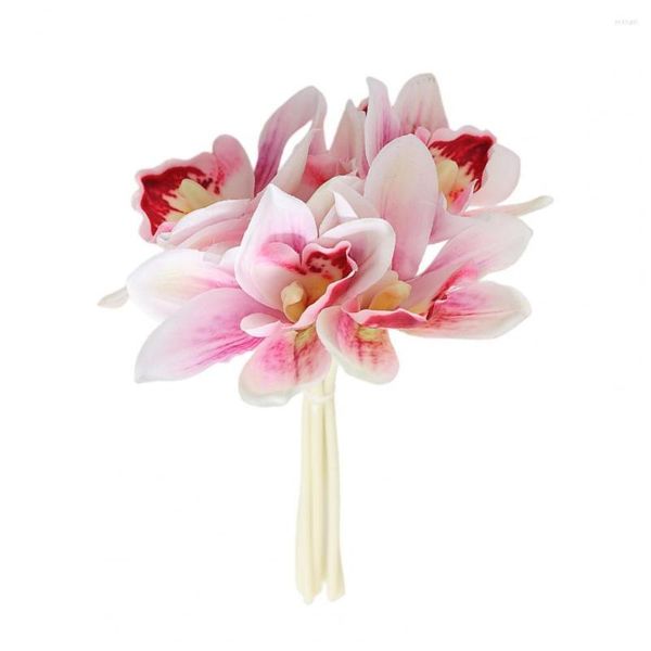 Dekorative Blumen Nützliche Kunstseidenblume Künstliche nicht verblassende Schmetterlingsorchidee mit sechs Zweigen Hochzeitsdeko zum Selbermachen