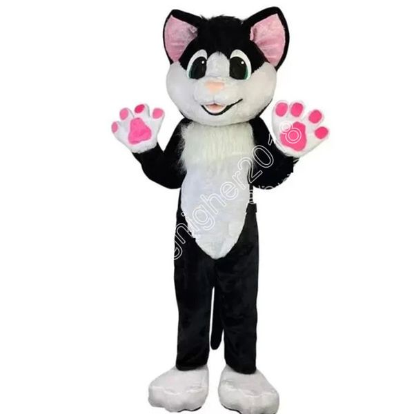 Novo traje de mascote de gato preto adulto personagem de desenho anime personagem de anime de anime Tamanho adulto de Natal Trajes de aniversário