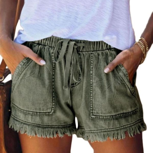 Shorts femininos feminino de moda feminina casual jeans shorts altos cinturas altas as aberturas de pernas linadas por peles jeans curtos sexy 230509