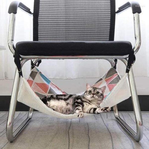 Kedi Yatak Hammock Sonbahar Kış Pet Mat artı kadife demir kafes kanca çöp yatak hamster