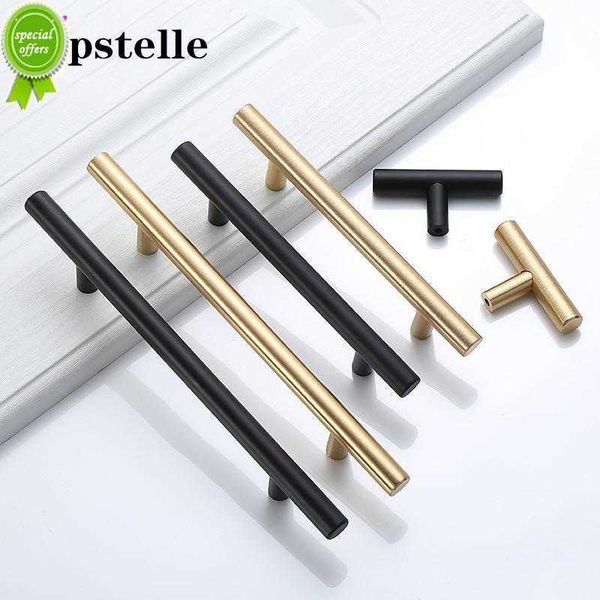 Neues schwarzes goldenes Schrank gebürstet Edelstahl Küchenschrank Türknauf Möbelschublade Ziehen Hardware Pulls Bar Griff