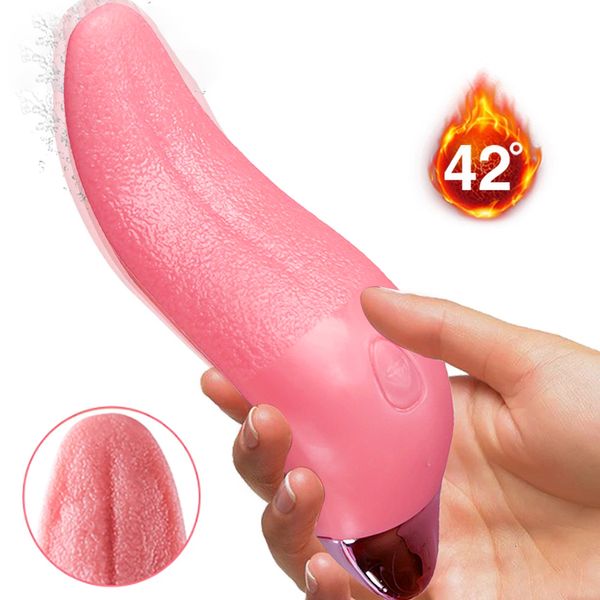 Vibratoren Simulation Zunge lecken Dildo G-Punkt Klitoris Stimulator Sexspielzeug für Frauen wiederaufladbarer weiblicher Masturbator 230509