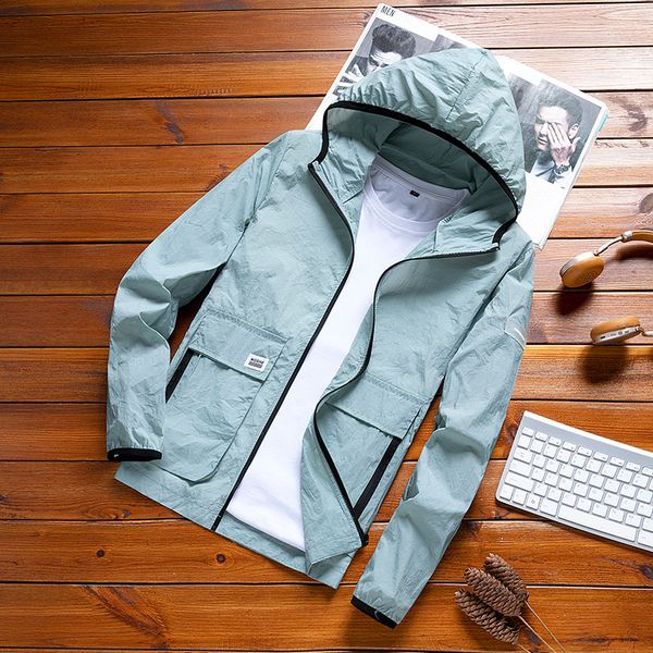 Herren Jacken Sommer Herren Jacke Outdoor Angeln Wasserdicht Sonnenschutz Kleidung Herren Dünne Stehkragen Schutz Jacken Radfahren Mäntel 230509