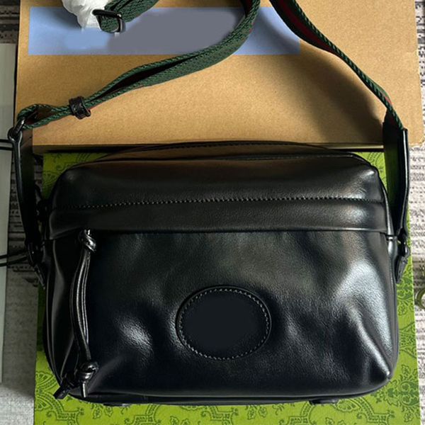 Borse a tracolla Borsa a tracolla Borse pochette Borsa postino Borsa verde in pelle Fodera in tela Lettere incrociate classiche Smalto Borsa shopping donna Cerniera Hardware