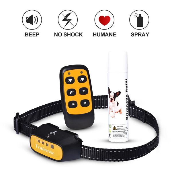 AIDS Citronella Spray Dog Training Collar Remote Control Segnale acustico regolabile NO SCUCCHIO ELETTRICO CANI INCOLI