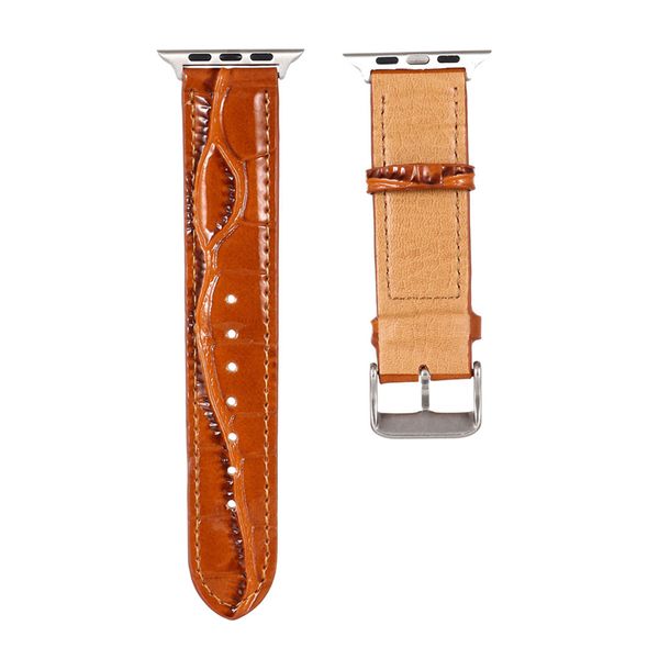 Luxury For Apple Watch Strap Band Apple 7/6/5/4/3 Cinturino per orologio iwatch fashion Cinturino in pelle 42 Stampa coccodrillo 38 Cinturino ciotola 44