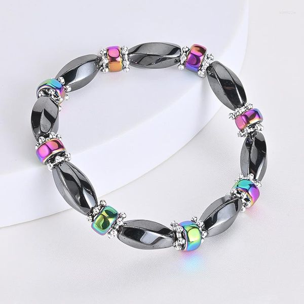 Pulseiras de link color hematite banhado a abadas de acrílico Tornilhas Desejo Amazon Spot Europe e Estados Unidos