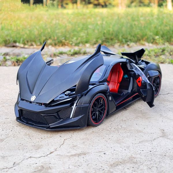 Diecast Model 1 24 W Motors Lykan Fenyr SuperSport Alloy Sports Car Model Diecast Metal Toy автомобили Car Model Simulation Collection Kids Gift 230509