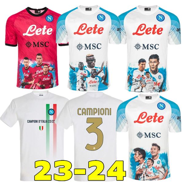 Fußballtrikots Napoli 22-23 Campioni d'Italia Fußballtrikots Napoli 2023-2024 Face Game Trikot