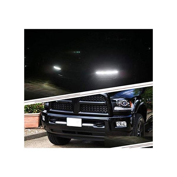 Luci di marcia diurna 2Pcs Car Cob Running Drl Led Strips Fendinebbia Lampada di guida 17Cm Drop Delivery Cellulari Motociclette Illuminazione Ac Dhhfx