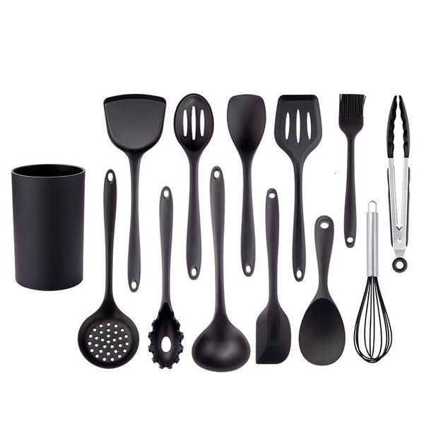 Utensílios de cozinha utensílios de cozinha de silicone preto