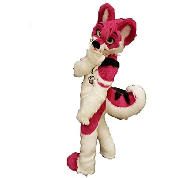 mascote rosa vestido de boneca husky roupas juvenil de juventude