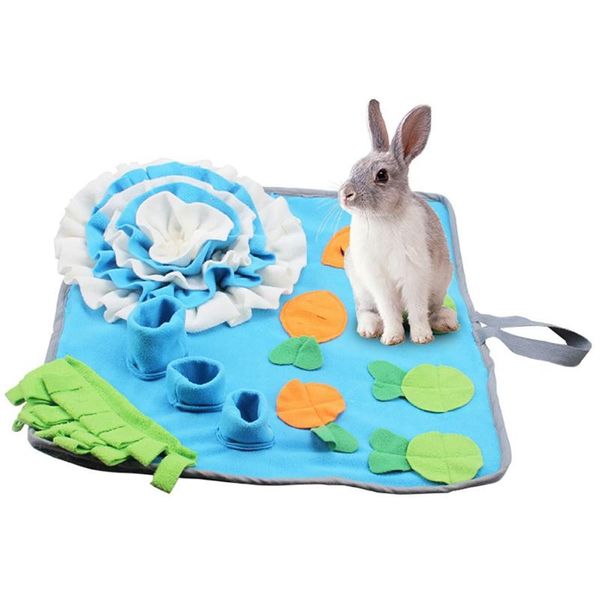Spielzeug Kaninchen Futtermatte Langeweile Breaker Anreicherung Schnüffelmatte Spielzeug für Kaninchen Meerschweinchen Frettchen Hunde Haustierprodukte