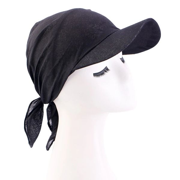 Unisex Women Bandana Turban Headsparf Summer Регулируемая хлопковая бейсбольная шапка пляж УФ -защита солнечные шляпы Square Scorf шляпа шляпа