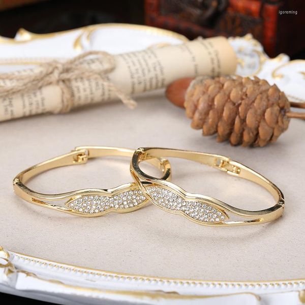 Braccialetto Arabian Bride Bracelet 2PCS Gioielli di lusso da donna africana Cristallo in lega di zinco Marocco Algeria