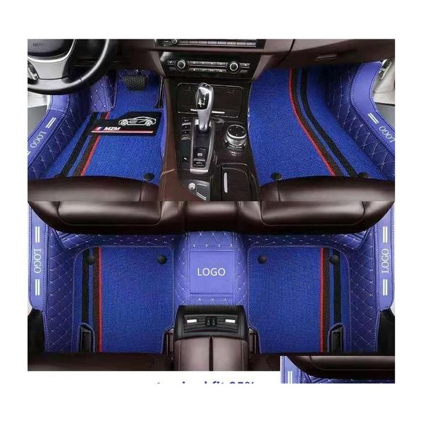 Fußmatten Teppiche ERS Autozubehör Matte Innenraum Öko-Material Passgenau für Tausende Modelle 5-Sitzer E46 E60 E39 F30 E36 F10 Dhr1N