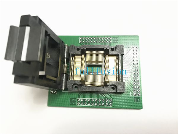 FPQ-100-0.65-16A QFP100 TO DIP programlama adaptörü Enplas QFP100 0.65mm Socket'te yanma