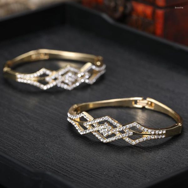 Bangle 2pcs Геометрический кристаллический браслет арабское свадебное платье женское украшение для халата Марокко французские аксессуары