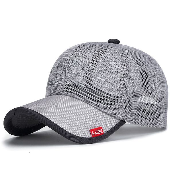 Caps de bola Mens Mes Mesh Baseball respirável Summer Papai Hat Outdoor Fishing S Bone Gorras Trucker Protetor solar Visor 230508