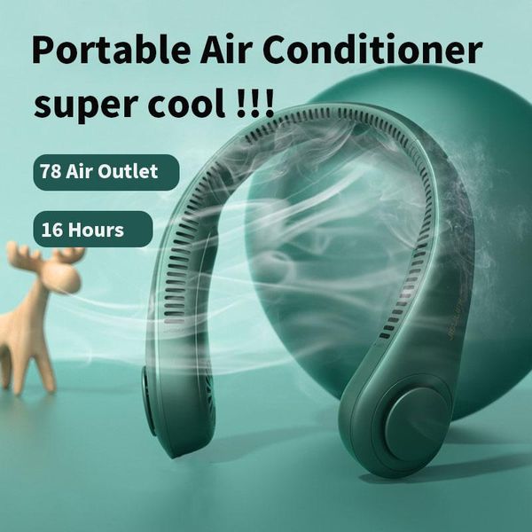 Elettrodomestici JISULIFE Ventilatore da collo portatile VENTOLA elettrica senza fili USB ricaricabile Mini ventilatore di raffreddamento Ventilatore con archetto da collo muto senza lama per lo sport