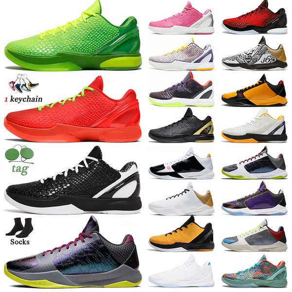 Designer masculino Mamba Protro 6 Basketball Shoes Mambacita Chaos 5 ALTERNADOR Bruce Lee Big Stage Parade Reverso Grinch Bhm Eybl Green Jogging Sneakers Athletic