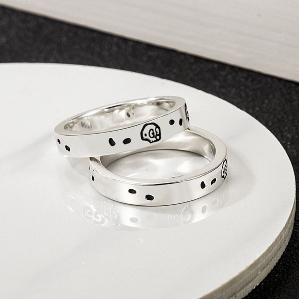 Mode Luxus GCC Ring Ghost Silberringe für Männer Frauen Unisex Schlangendesigner Liebe Ringe Marke Hüfte Heißschmuck Splitter Farbe für Mans Party Geschenk