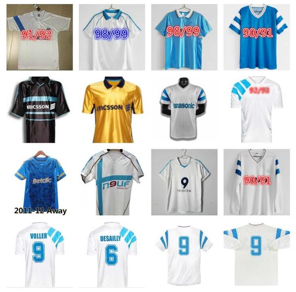 Marseille BOLI PAPIN Retro-Fußballtrikots 1990 1991 1992 1993 1998 1999 2000 2003 2004 2005 Pires Maurice Blanc Ravanelli DE LA PENA RIBERY Vintage-Fußballtrikot